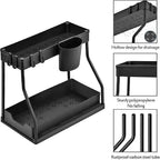 2 Tier L Shape Sliding Under Sink Organizer