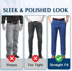 Men's Classic Regular Fit Straight Leg Jeans Stretch Denim
