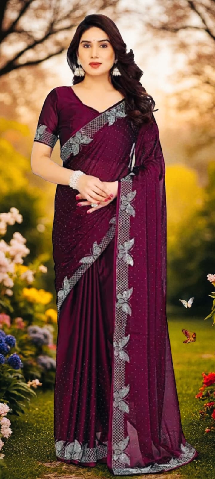 Graceful Ready to Wear Chiffon Saree.