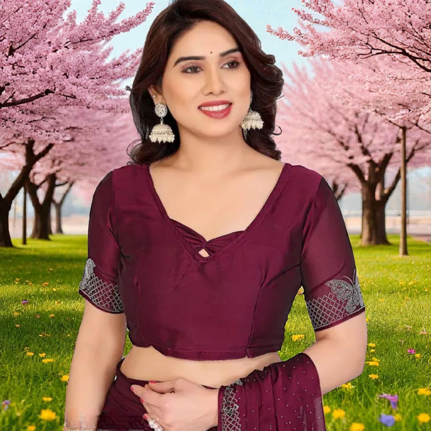 Graceful Ready to Wear Chiffon Saree.