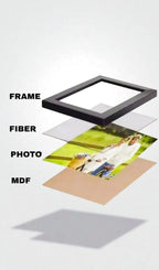 Wooden Photo Frame Set of 9 (5 Black &amp; 4 White, 5x7 Inches)- Modern Wall Décor.