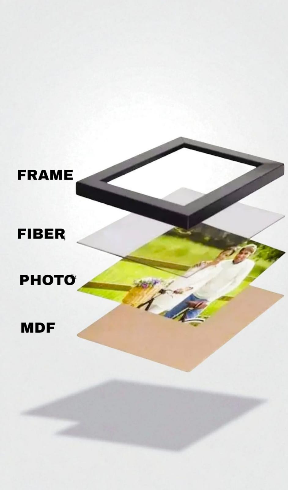 Wooden Photo Frame Set of 9 (5 Black &amp; 4 White, 5x7 Inches)- Modern Wall Décor.