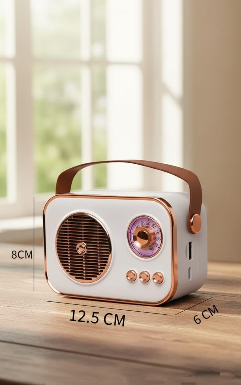 Retro Bluetooth Speaker | Vintage Wireless Speaker with FM, USB & TF Card | Portable Loud Sound & Long Battery Life