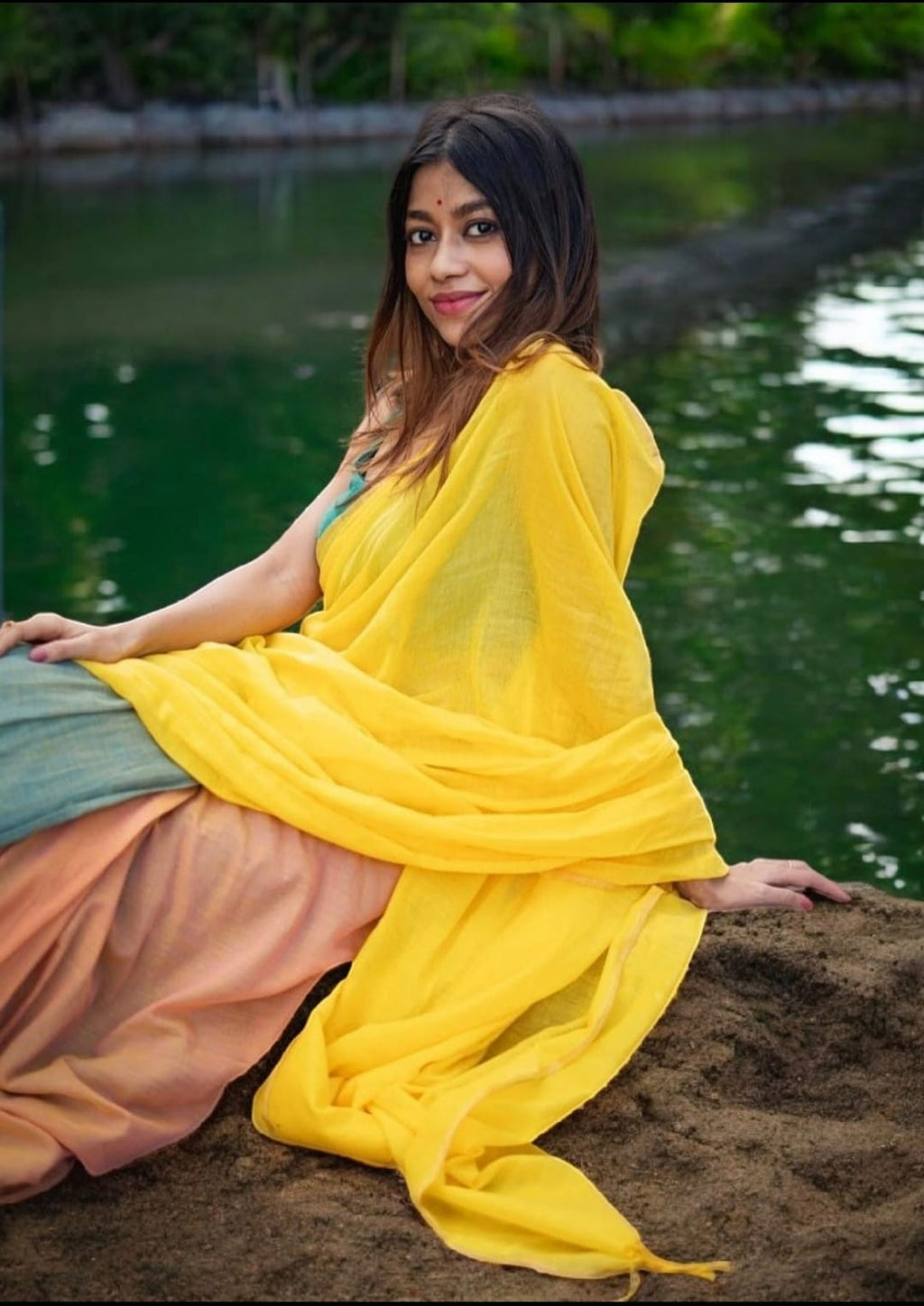 Elegant Cotton Saree – Trycolor Signature Collection.