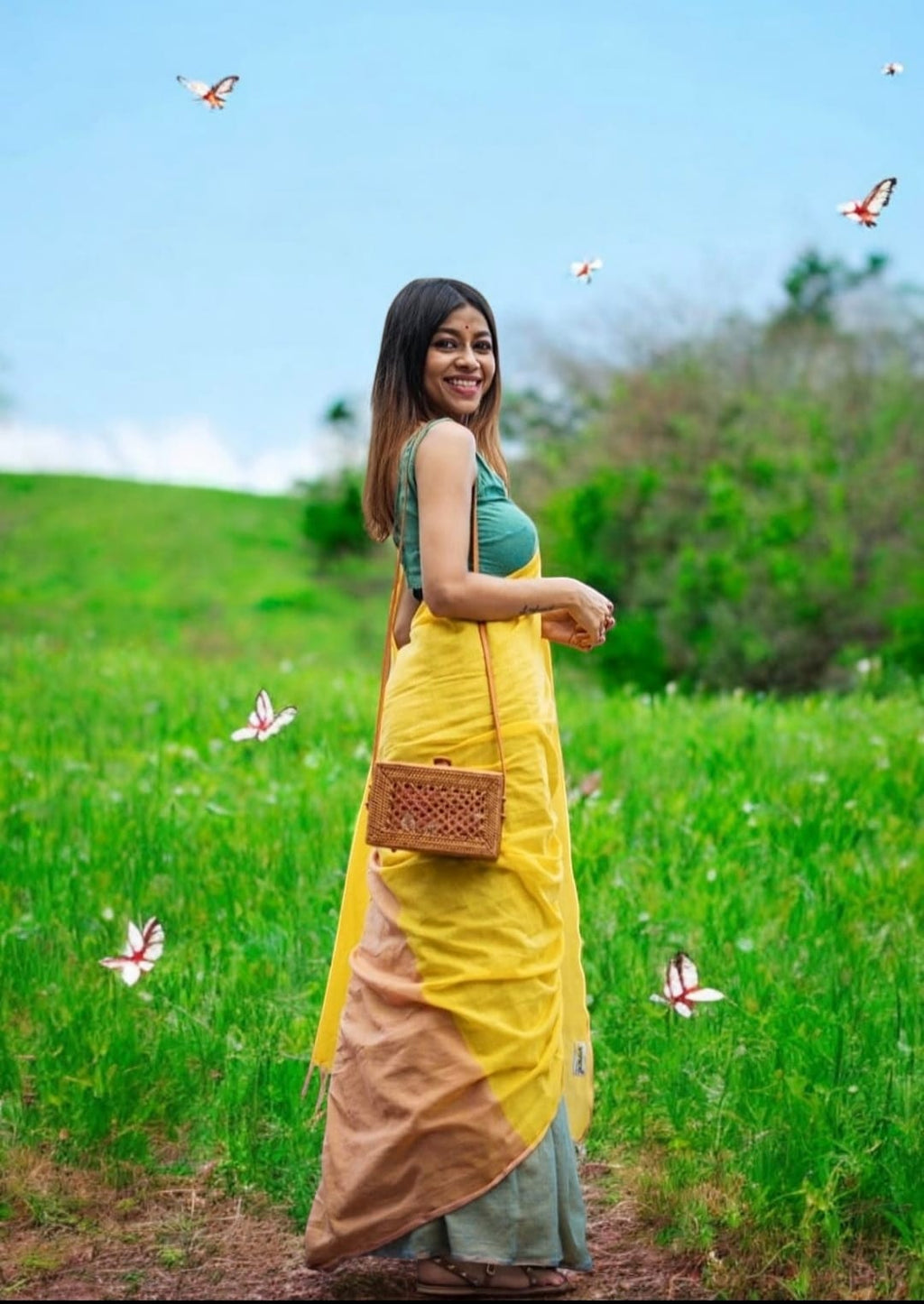 Elegant Cotton Saree – Trycolor Signature Collection.