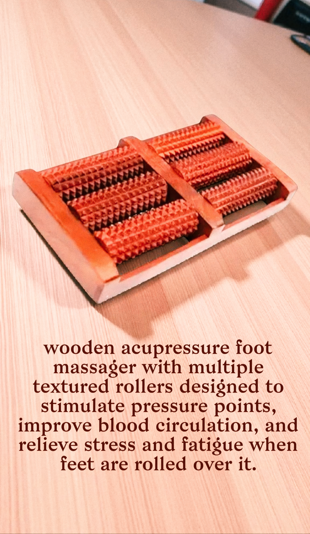 Wooden Acupressure Foot Massager for Ultimate Stress Relief