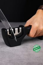 Premium 3-Stage Knife Sharpener – Safe & Effortless Sharpening for All Your Blades