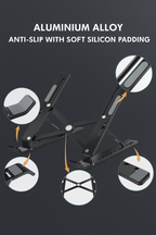 Laptop Stand Black – 6 Angles Adjustable, Aluminum Foldable & Portable Tabletop Laptop Stand