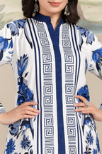 Sia Stylish Blue Floral Printed Co-Ord Set for Women | Viscose Rayon Kurta & Pant Set