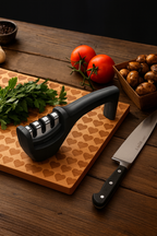 Premium 3-Stage Knife Sharpener – Safe & Effortless Sharpening for All Your Blades