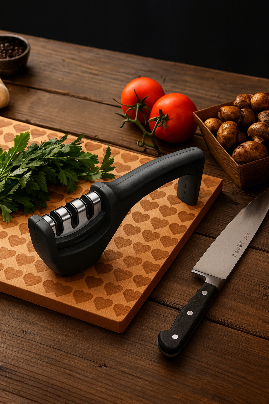Premium 3-Stage Knife Sharpener – Safe & Effortless Sharpening for All Your Blades