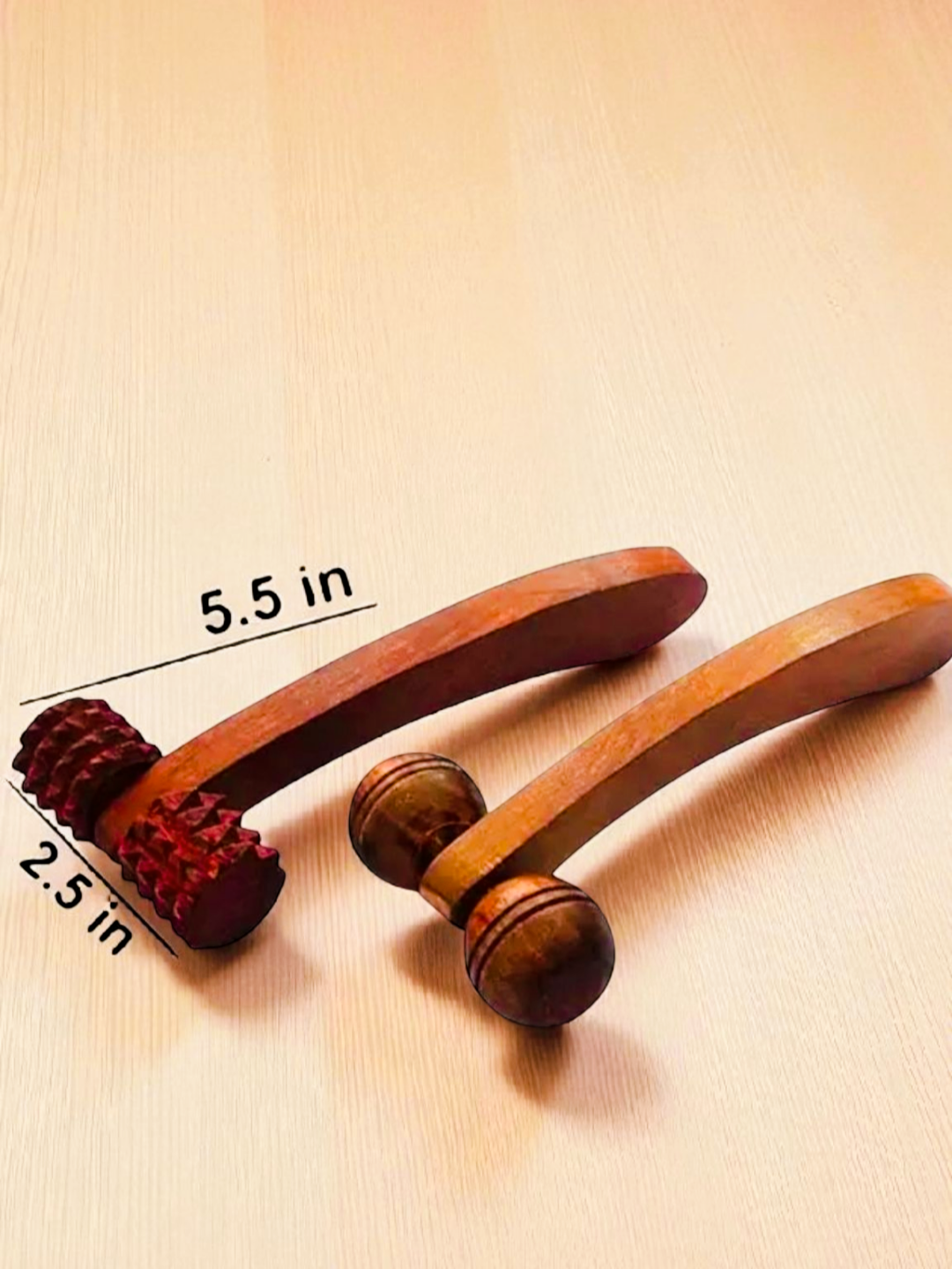 Wooden Acupressure Massage Tools – Stress Relief, Blood Circulation & Reflex Point Therapy