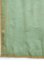 Women’s Elegant Two-Tone Chiffon Saree with unstitched Blouse Piece – Available in Purple, Green & Golden.